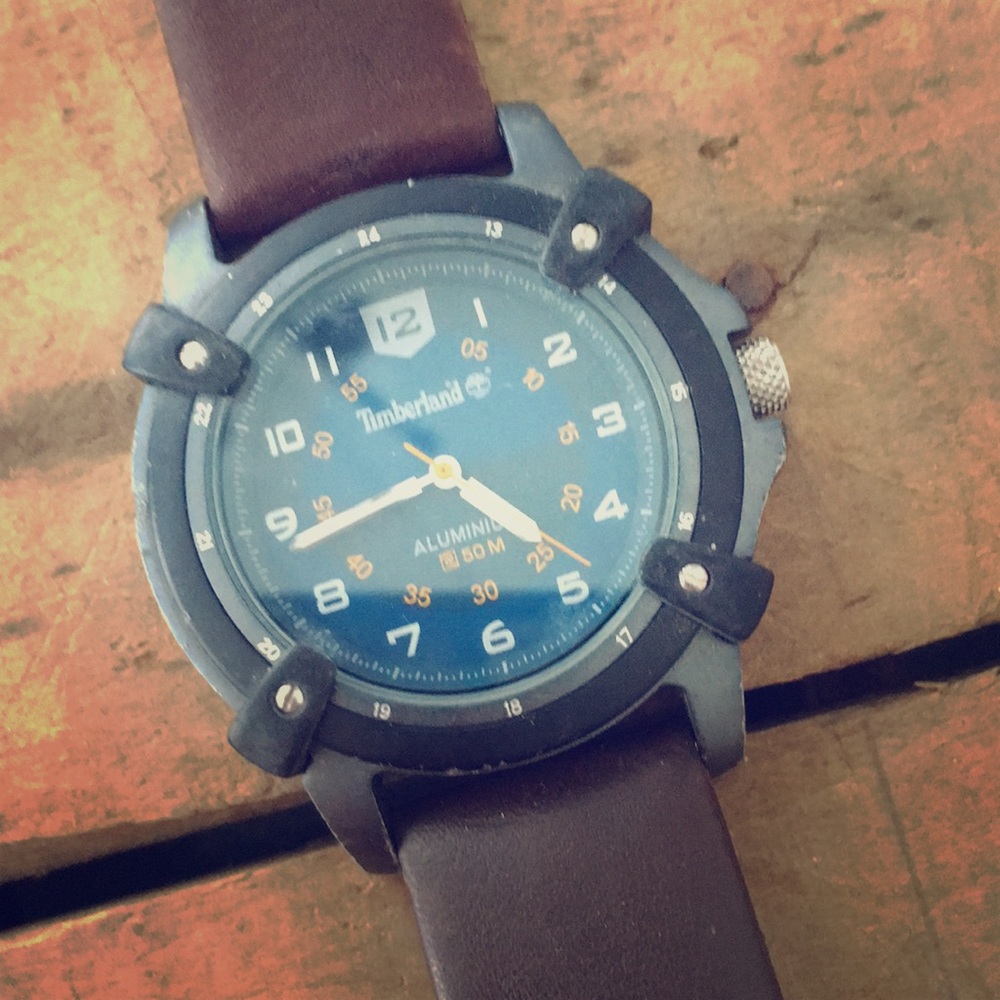 Men's TIMBERLAND Watch Used Brown Leather